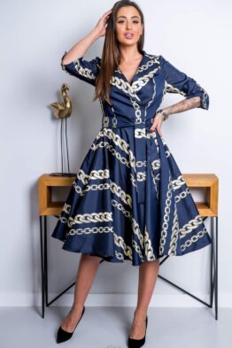 Kleit Margo sinine keti mustriga