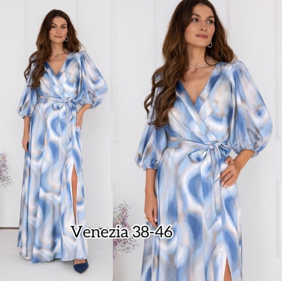 Kleit Venezia pikk sinisega