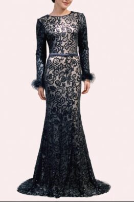 Kleit S&S must litter pikk 23092