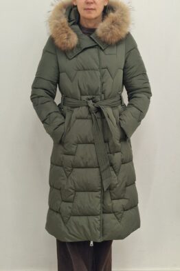 Mantel Moda roheline pikk 23163