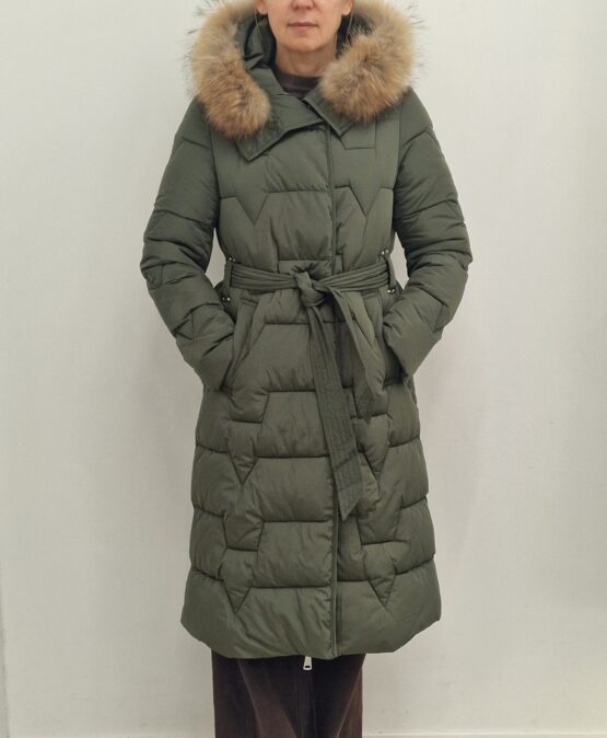 Mantel Moda roheline pikk 23163