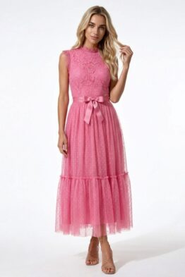 Kleit S&S fuksia pitsiga 20188